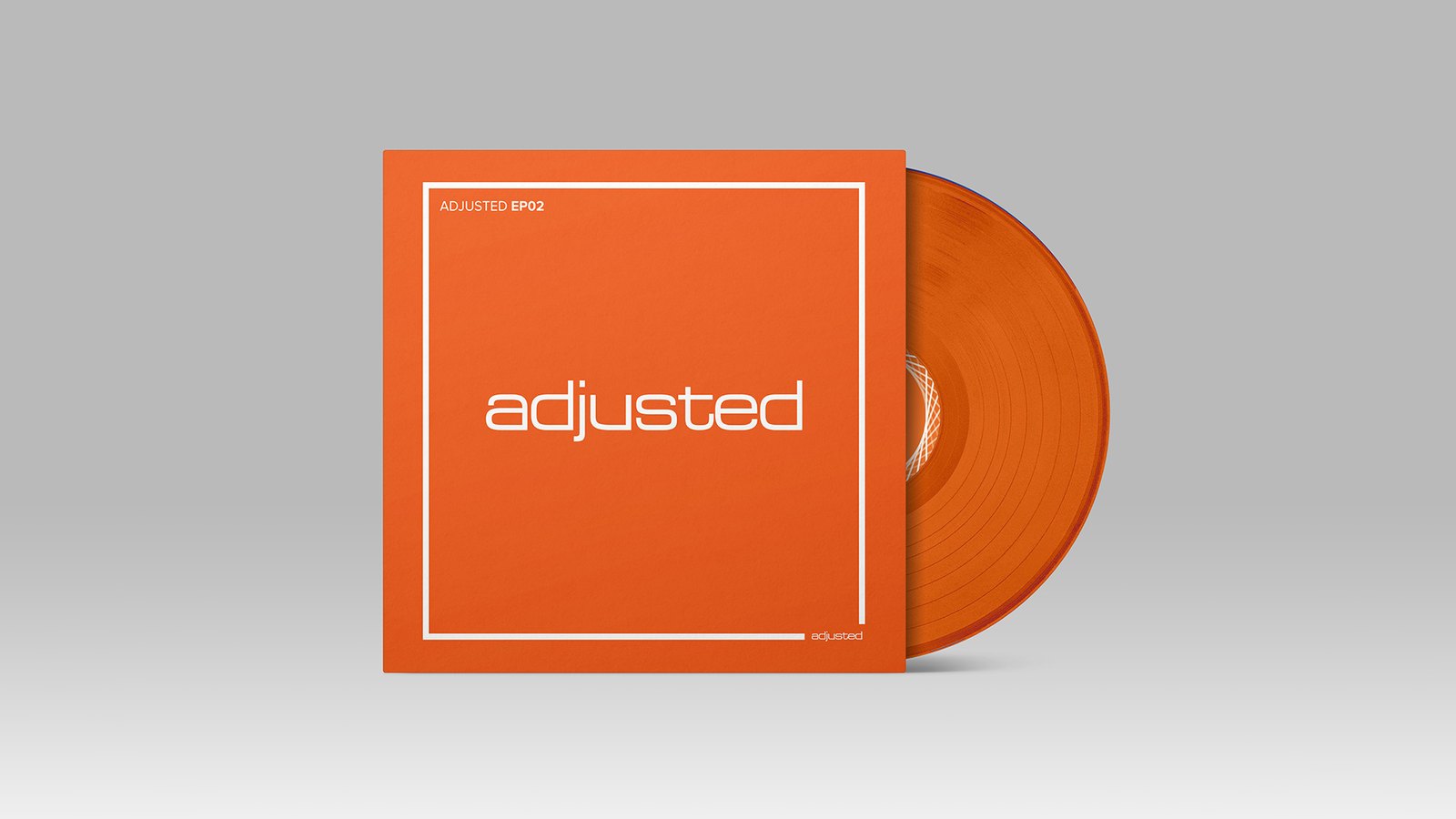 Various Artists — Adjusted EP02: Transparent Orange Vinyl product mock-up