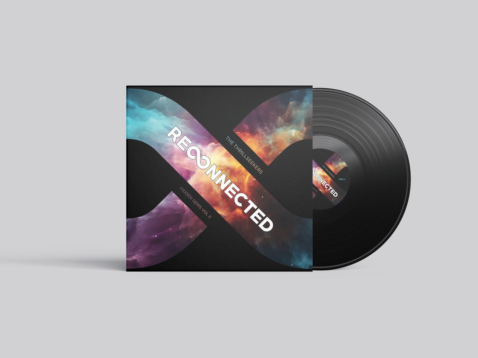 Reconnected Hidden Gems Vol II — ADJV012   Full Vinyl Mock Up   Front V2   Black copy